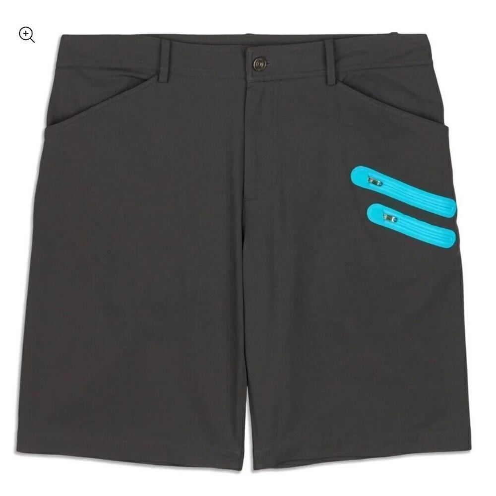 Lululemon Men's Gray Soot Commute Performance Stretch Shorts Active M7359S | 38